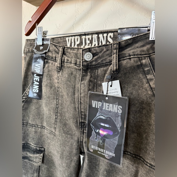VIP Jeans|Women’s Dark Gray Olive Cargo Pants,deep pockets•••Size 13/31–NWT - Picture 8 of 14